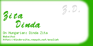 zita dinda business card